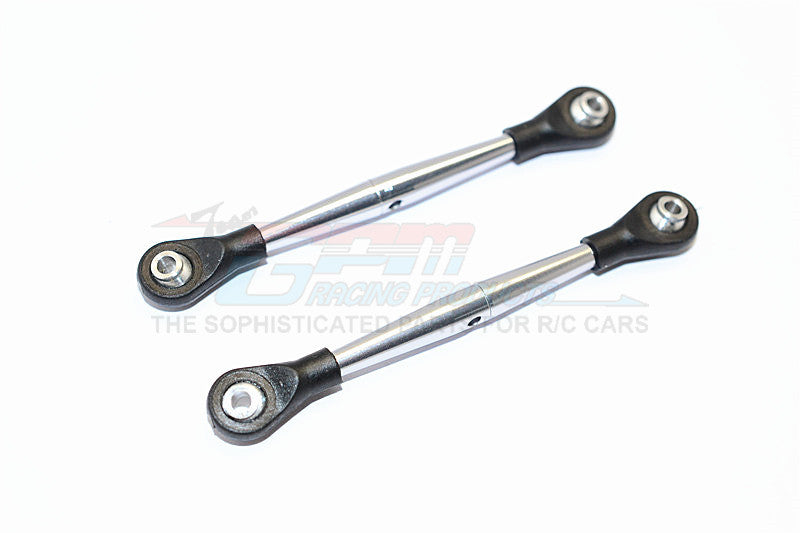 Aluminum 3mm Clockwise And Anticlockwise Turnbuckles With 5.8X2.5X6mm Balls (Length 64mm To 67mm) - 1Pr Gray Silver
