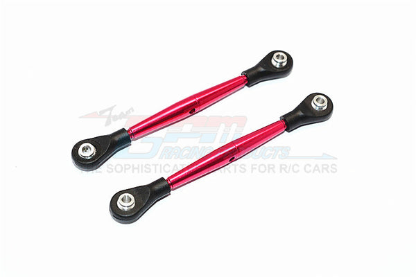 Aluminum 3mm Clockwise And Anticlockwise Turnbuckles With 5.8X2.5X6mm Balls (Length 64mm To 67mm) - 1Pr Red
