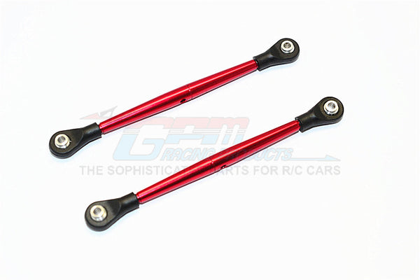 Aluminum 3mm Clockwise And Anticlockwise Turnbuckles With 5.8X2.5X6mm Balls (Length 86mm To 89mm) - 1Pr Red