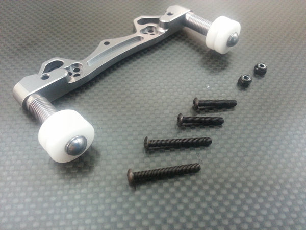 HPI Trophy 4.6 Aluminum Front/Rear Shock Tower With Body Post Mount - 1 Set Gray Silver