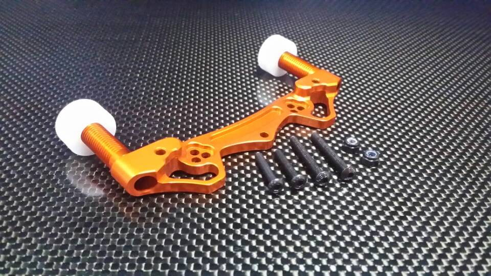 HPI Trophy 4.6 Aluminum Front/Rear Shock Tower With Body Post Mount - 1 Set Orange