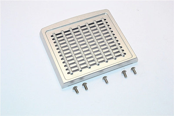 Tamiya 1/14 Truck Aluminum Front Mask Grill Guard With Silver Edge For Grand Hauler - 1 Set Silver