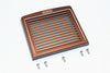 Tamiya 1/14 Truck Aluminum Front Mask Grill Guard With Silver Edge For Grand Hauler - 1 Set Brown