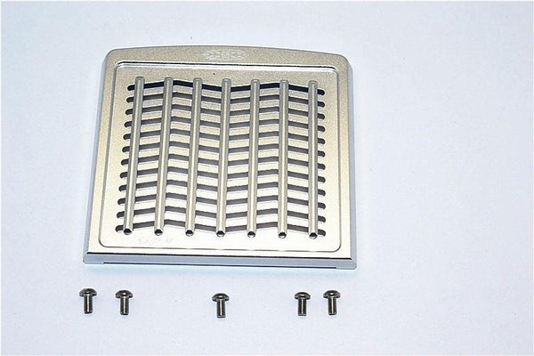 Tamiya 1/14 Truck Aluminum Front Mask Grill Guard (Wave) For Grand Hauler - 1 Set Gray Silver