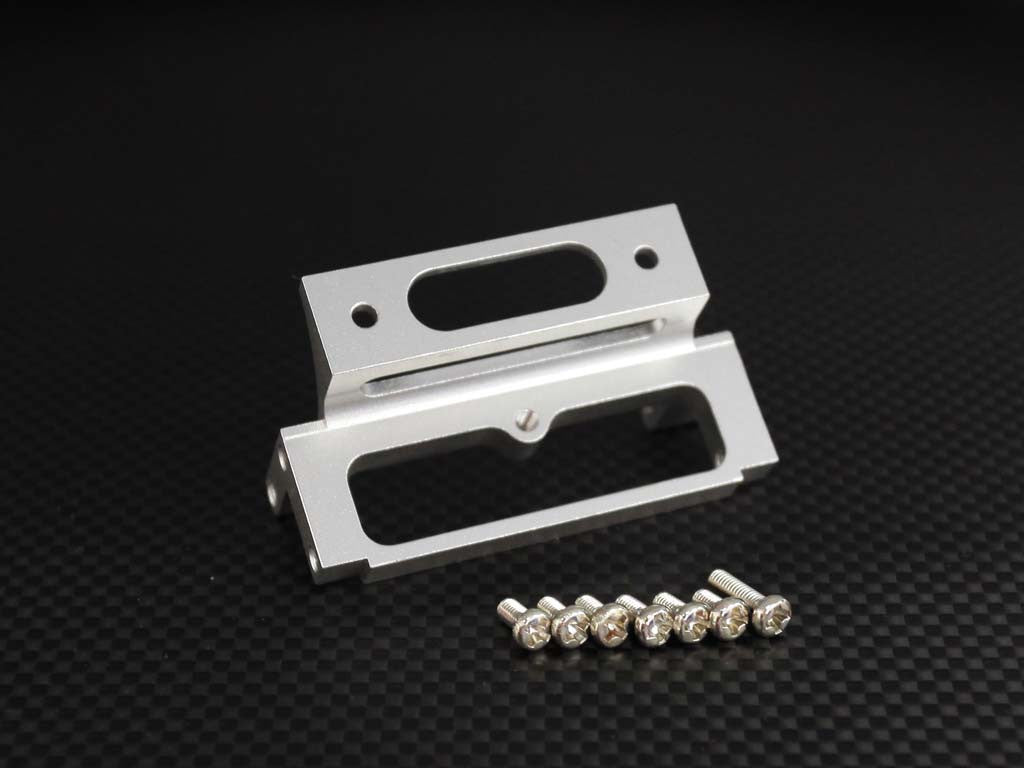 Tamiya 1/14 Truck Aluminum Front Chassis Mount With Screws - 1Pc Set Silver
