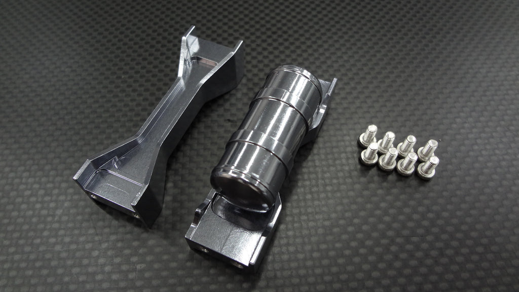 Tamiya Truck Scania R620 Highline Aluminum Middle Chassis Mount - 3 Pcs Set Gray Silver