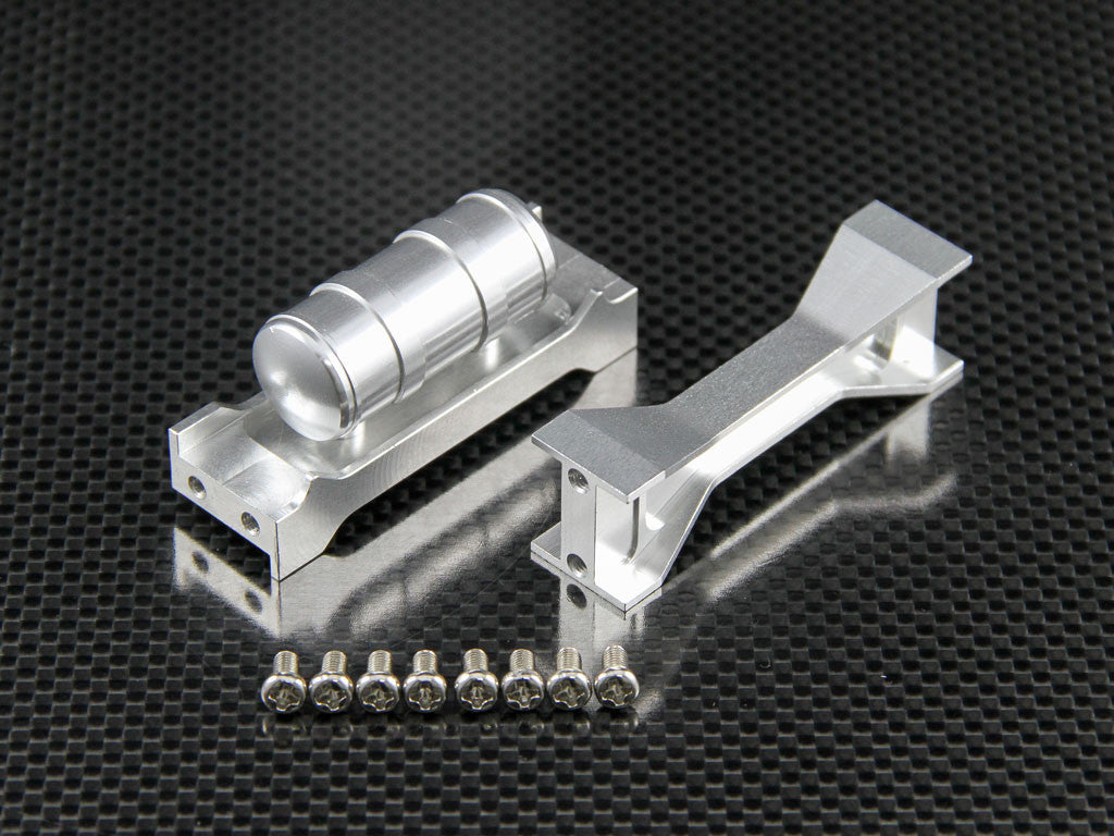 Tamiya Truck Scania R620 Highline Aluminum Middle Chassis Mount - 3 Pcs Set Silver