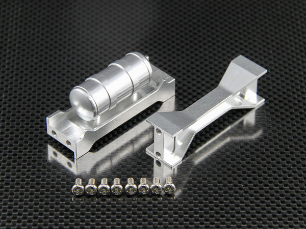 Tamiya Truck Scania R620 Highline Aluminum Middle Chassis Mount - 3 Pcs Set Silver