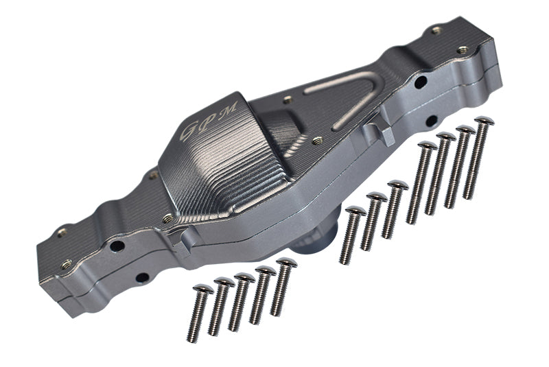 Tamiya 1/14 Truck Aluminum Rear Gear Box - 1 Set Gray Silver