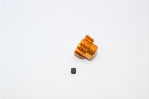 Tamiya 1/14 Truck Aluminum Motor Gear (13T) With Screw - 1Pc Set Gold