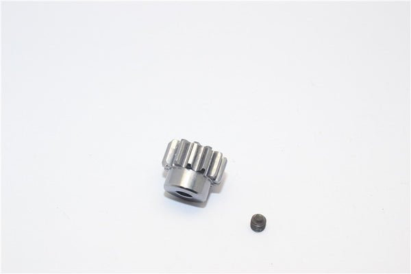 Tamiya 1/14 Truck Aluminum Motor Gear (13T) With Screw - 1Pc Set Gray Silver