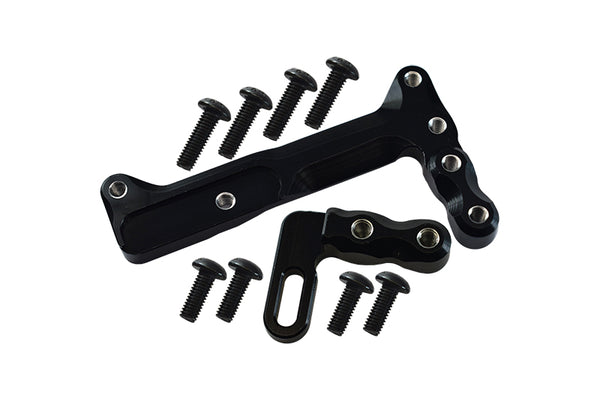 Tamiya 1/14 Truck Aluminum Adjustable Servo Mount (For All 1:14 Trucks Series) - 2Pcs Set Black