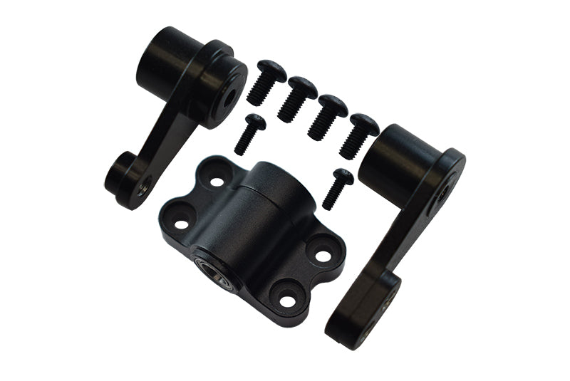 Tamiya Truck Scania R620 Highline Aluminum Steering Assembly With Bearings - 1Set Black