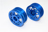 Tamiya Truck Scania R620 Highline Aluminum Front Wheel (5Star) - 1Pr Blue