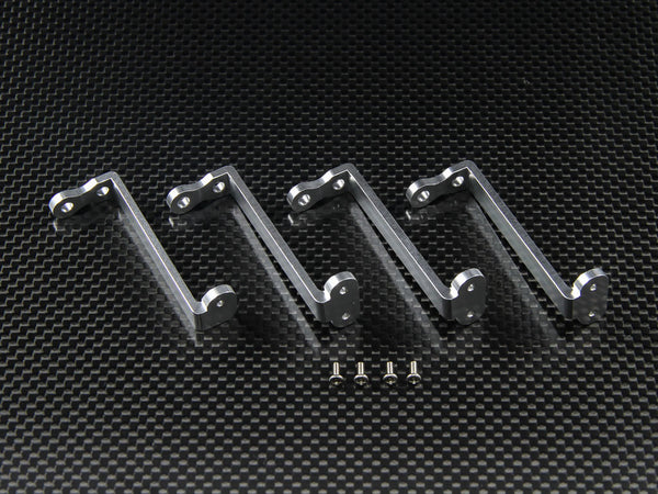 Tamiya Truck Scania R620 Highline Aluminum Panel Stay (2Pcs) & Shackle (2Pcs) - 4Pcs Set Silver
