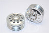 Tamiya Truck Scania R620 Highline Aluminum Front Wide Wheel (10 Holes) - 1Pr Silver