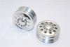 Tamiya Truck Scania R620 Highline Aluminum Front Wide Wheel (10 Holes) - 1Pr Silver