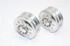 Tamiya Truck Scania R620 Highline Aluminum Front Wide Wheel (10 Holes) - 1Pr Silver
