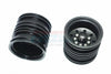 Tamiya 1/14 Truck Aluminum Rear Wheel 9-Hole Design - 1Pr Set Black