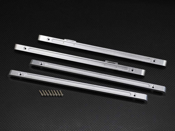Tamiya 1/14 Truck (1850L) Aluminum Side Guard With Screws - 4Pcs Set Silver