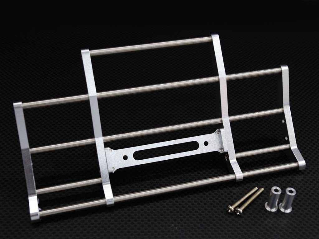 Tamiya 1/14 Truck (1850L/1838LS) Aluminum Animal Guard With Collars & Screws - 1Pc Set Silver