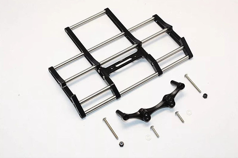 Tamiya 1/14 Tractor Truck (MERCEDES-BENZ 56348) Aluminum Front Bumper With Stainless Steel Screws - 1 Set Black