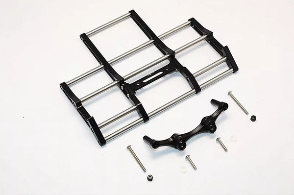 Tamiya 1/14 Tractor Truck (MERCEDES-BENZ 56348) Aluminum Front Bumper With Stainless Steel Screws - 1 Set Black