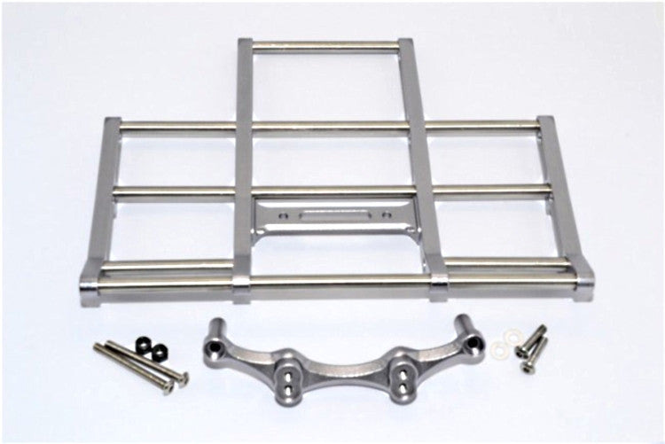 Tamiya 1/14 Tractor Truck (MERCEDES-BENZ 56348) Aluminum Front Bumper With Stainless Steel Screws - 1 Set Gray Silver