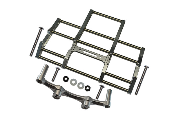 Tamiya 1/14 Tractor Truck (MERCEDES-BENZ 56348) Aluminum Front Bumper With Stainless Steel Screws - 1 Set Silver