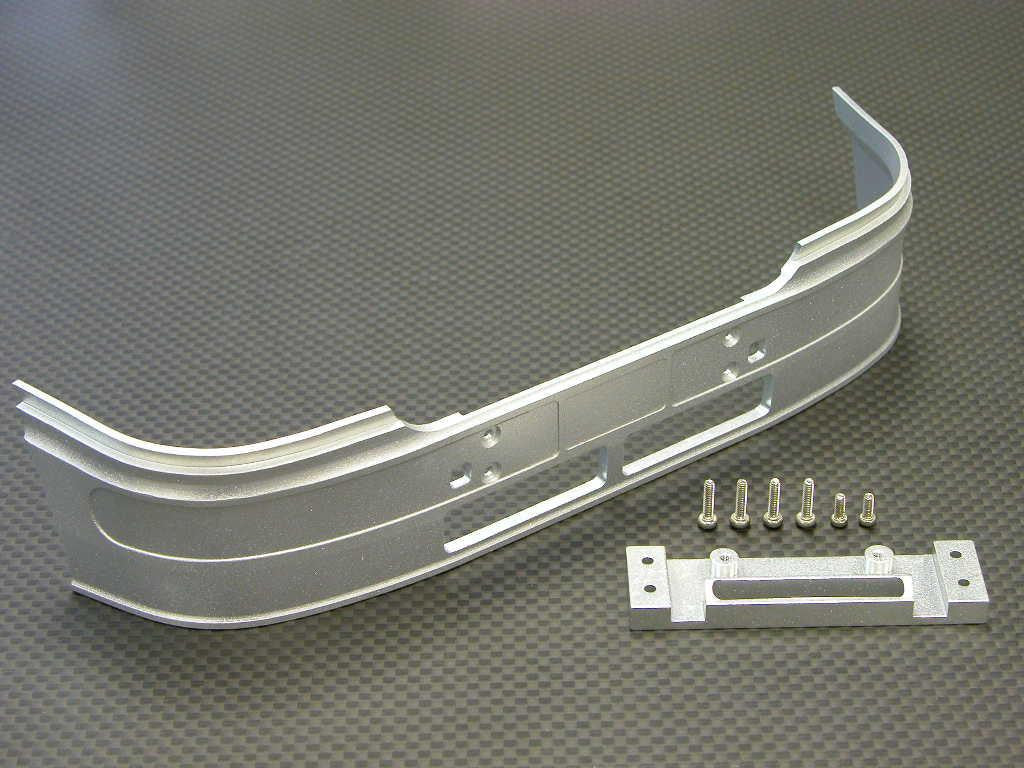 Tamiya 1/14 Truck (Ford Aeromax) Aluminum Front Bumper With Mount & Screws For Ford Aeromax - 1Set Silver