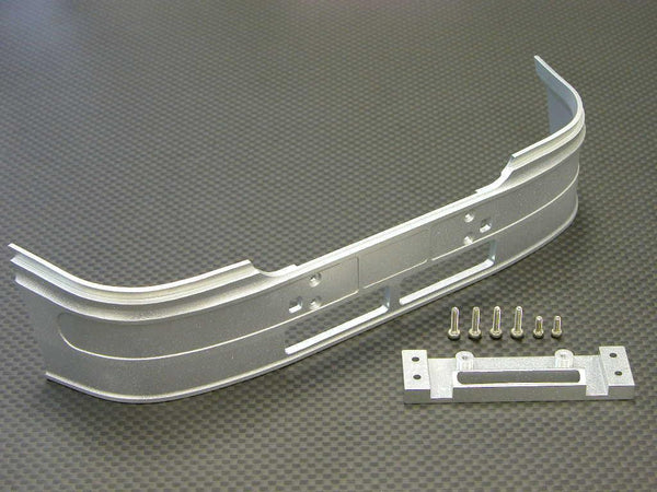 Tamiya 1/14 Truck (Ford Aeromax) Aluminum Front Bumper With Mount & Screws For Ford Aeromax - 1Set Silver