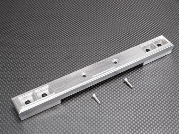 Tamiya 1/14 Truck (1850L) Aluminum Rear Bumper For Globe Liner With Screws - 1Set Silver