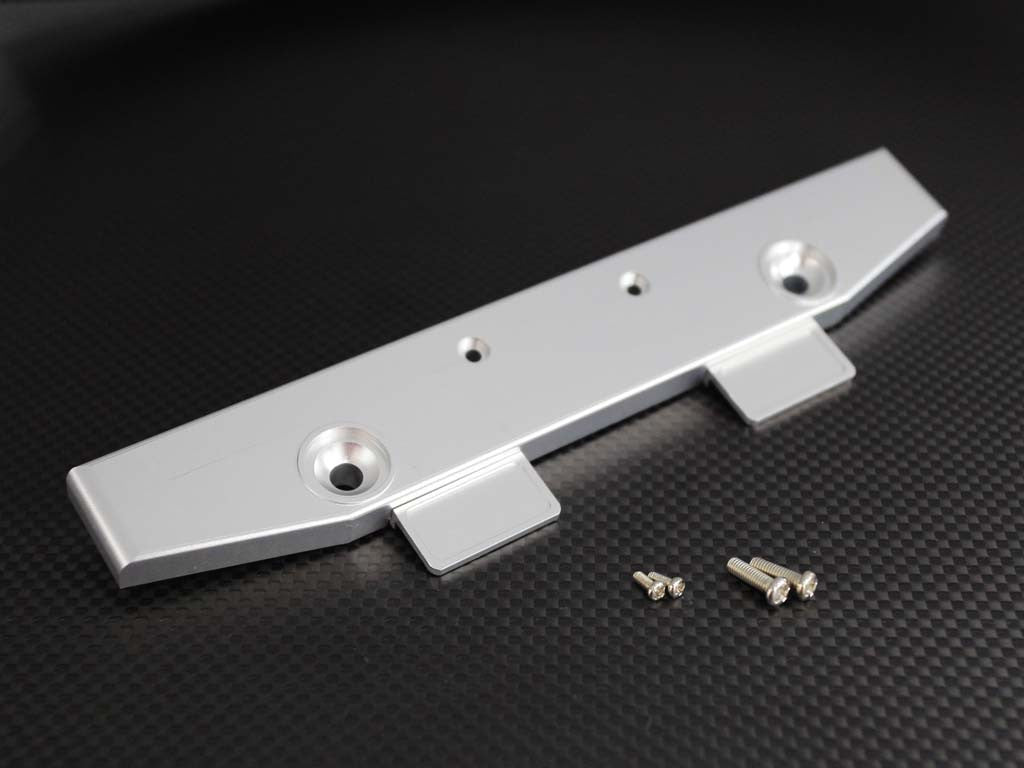 Tamiya 1/14 Truck (1850L) Aluminum Front Bumper With Screws - 1 Set Silver