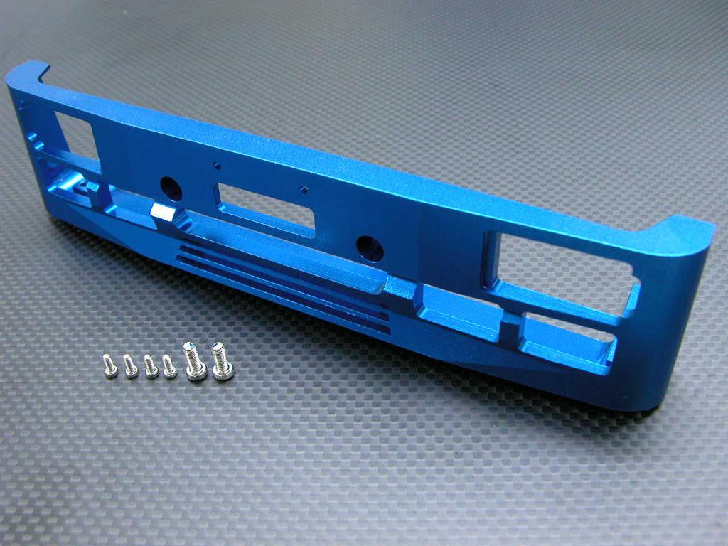 Tamiya 1/14 Truck (1850L /1838LS) Aluminum Front Bumper For Light With Screws - 1Set Blue