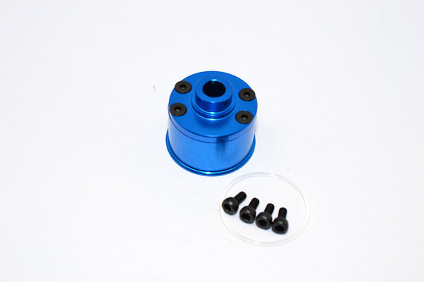 Traxxas Revo Aluminum Front/Rear Differential Casing With Screws, Shims & Hex Wrench - 2 Pcs Set Blue