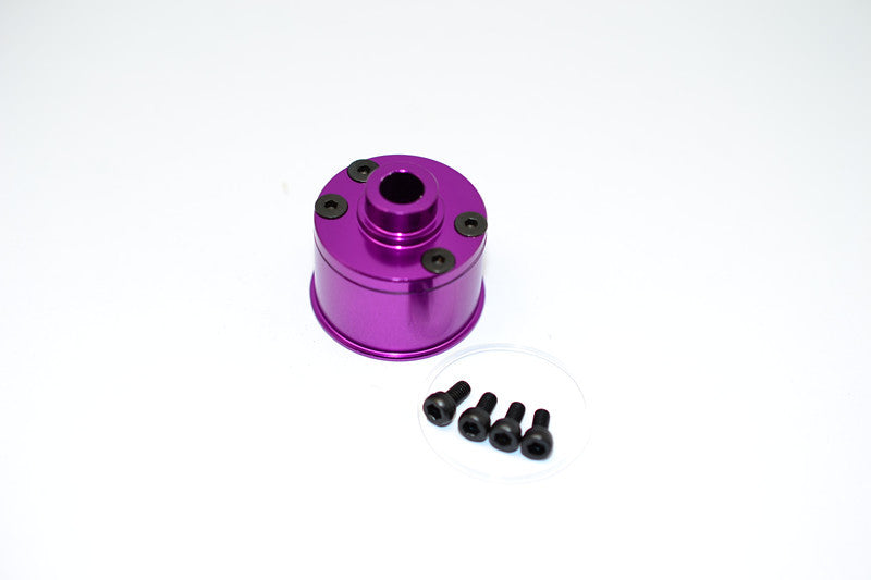 Traxxas Revo Aluminum Front/Rear Differential Casing With Screws, Shims & Hex Wrench - 2 Pcs Set Purple