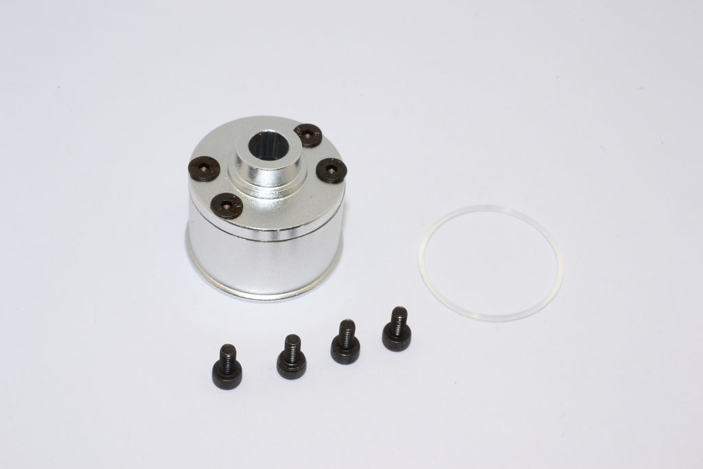 Traxxas Revo Aluminum Front/Rear Differential Casing With Screws & Shims & Hex Wrench - 2Pcs Set Silver