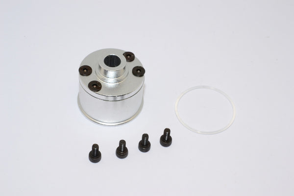Traxxas Revo Aluminum Front/Rear Differential Casing With Screws & Shims & Hex Wrench - 2Pcs Set Silver