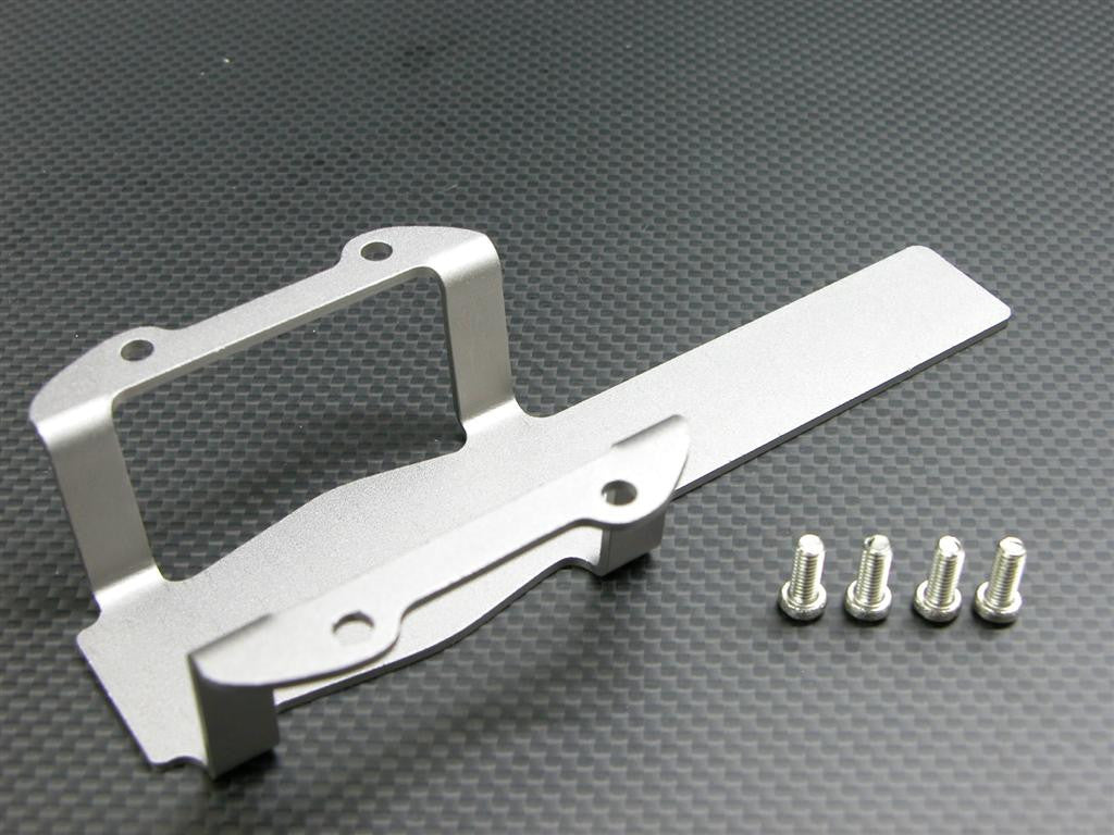 Traxxas Revo Aluminum Center Gear Box Skid Guard With Screws - 1Pc Set Silver