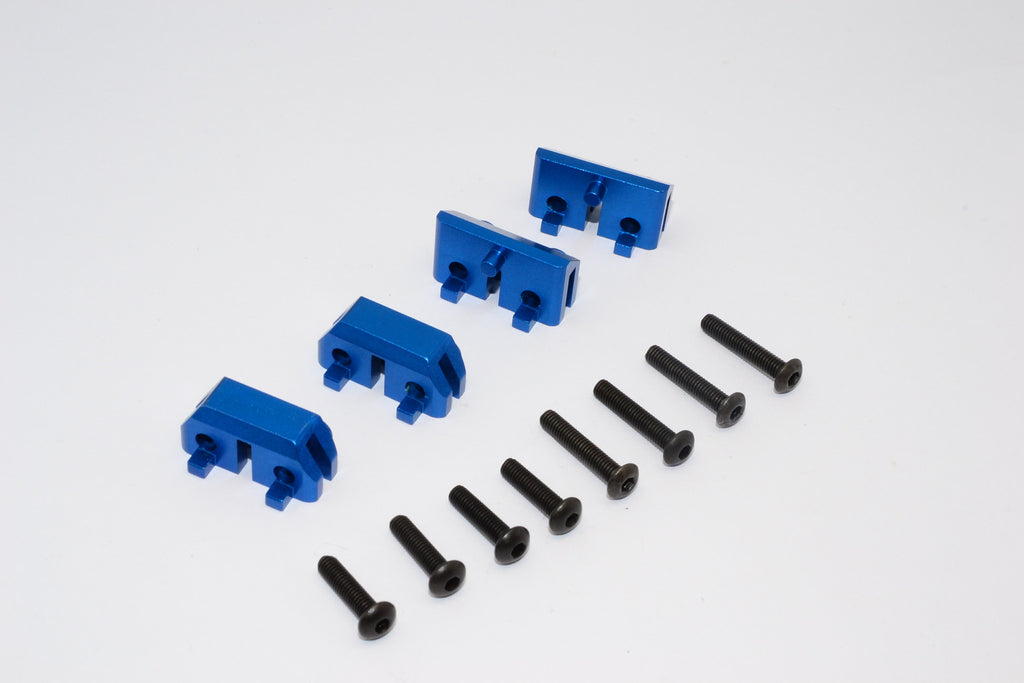 Traxxas Revo & Revo 3.3 Aluminum Front & Rear Completed Servos Mount With Screws - 2Prs Set Blue
