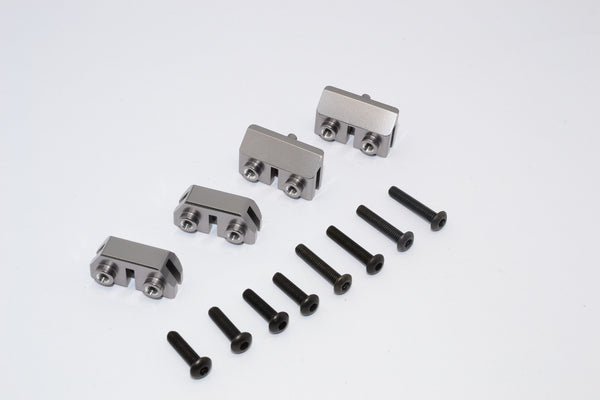 Traxxas Revo & Revo 3.3 Aluminum Front & Rear Completed Servos Mount With Screws - 2Prs Set Gray Silver