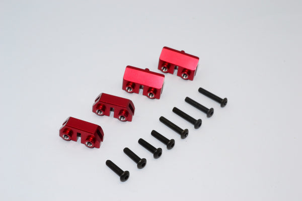 Traxxas Revo & Revo 3.3 Aluminum Front & Rear Completed Servos Mount With Screws - 2Prs Set Red