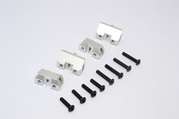 Traxxas Revo, Revo 3.3 Aluminum Front & Rear Completed Servos Mount With Screws - 2Prs Set Silver