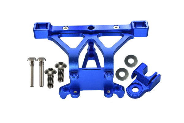 Traxxas Revo, Revo 3.3, E-Revo Aluminum Front Body Posts Mount With Screw - 1Pc Set Blue