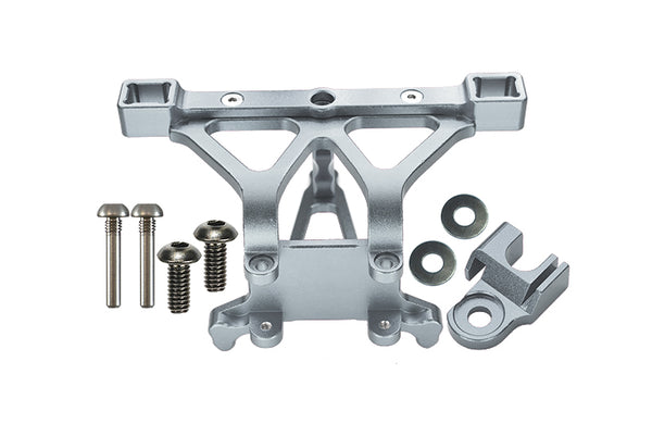 Traxxas Revo, Revo 3.3, E-Revo Aluminum Front Body Posts Mount With Screw - 1Pc Set Silver