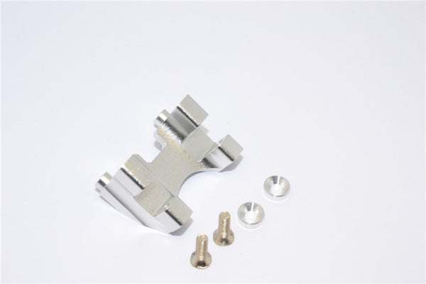 Traxxas Revo, Revo 3.3, E-Revo Aluminum Rear Damper Mount With Counter Sink Washers & Screws - 1Pc Set Silver