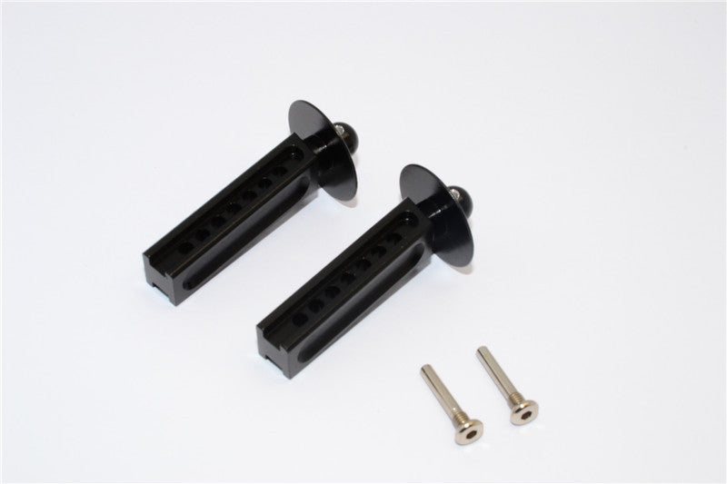 Traxxas Revo, Revo 3.3 Aluminum Front Body Posts With Screws - 1Pr Set Black