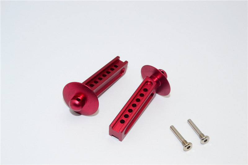 Traxxas Revo, Revo 3.3 Aluminum Front Body Posts With Screws - 1Pr Set Red