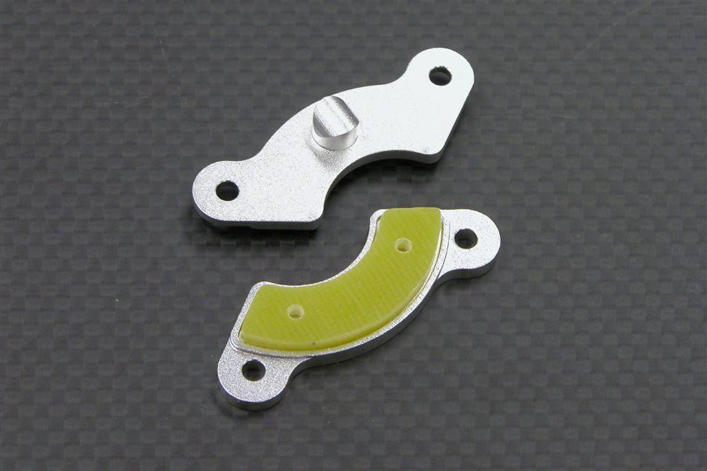 Traxxas Revo, Revo 3.3 Aluminum Brake Pad Side Plate With Fibre Calipers - 1Pr Silver