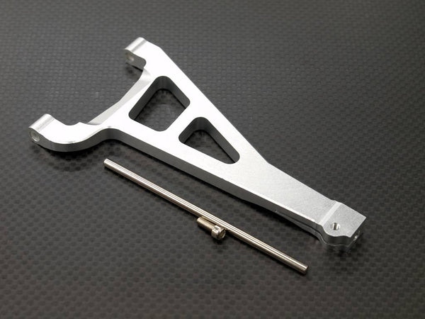 Traxxas Revo, Revo 3.3, E-Revo Aluminum Front Upper Arm (Sandwich Design With Screws+Pins+Delrin Collars) - 1Pc Set Silver (For Left Side)